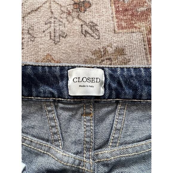 Closed Jean Milo Denim Jeans in Mid Blue High Waist Womens Size 26 NWT Raw Hem - Picture 6 of 14
